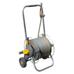 Hozelock Assembled Metal Cart (60m) With Hose - Alton Garden Centre