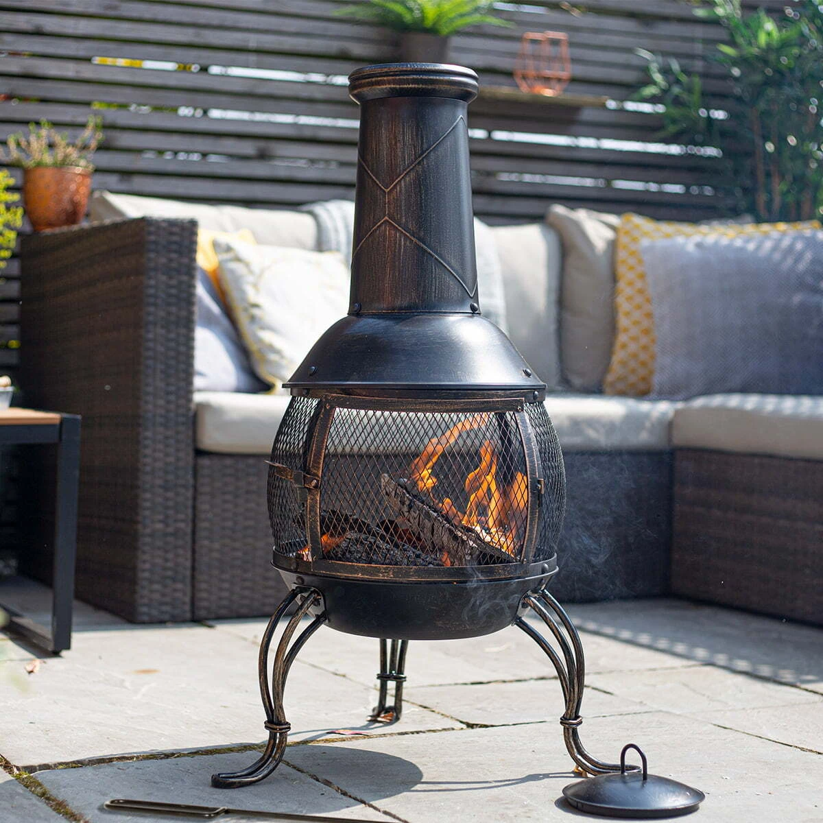 Leon Mesh Chimenea ~ Medium - Alton Garden Centre 3 Leon Mesh Chimenea ~ Medium - Alton Garden Centre