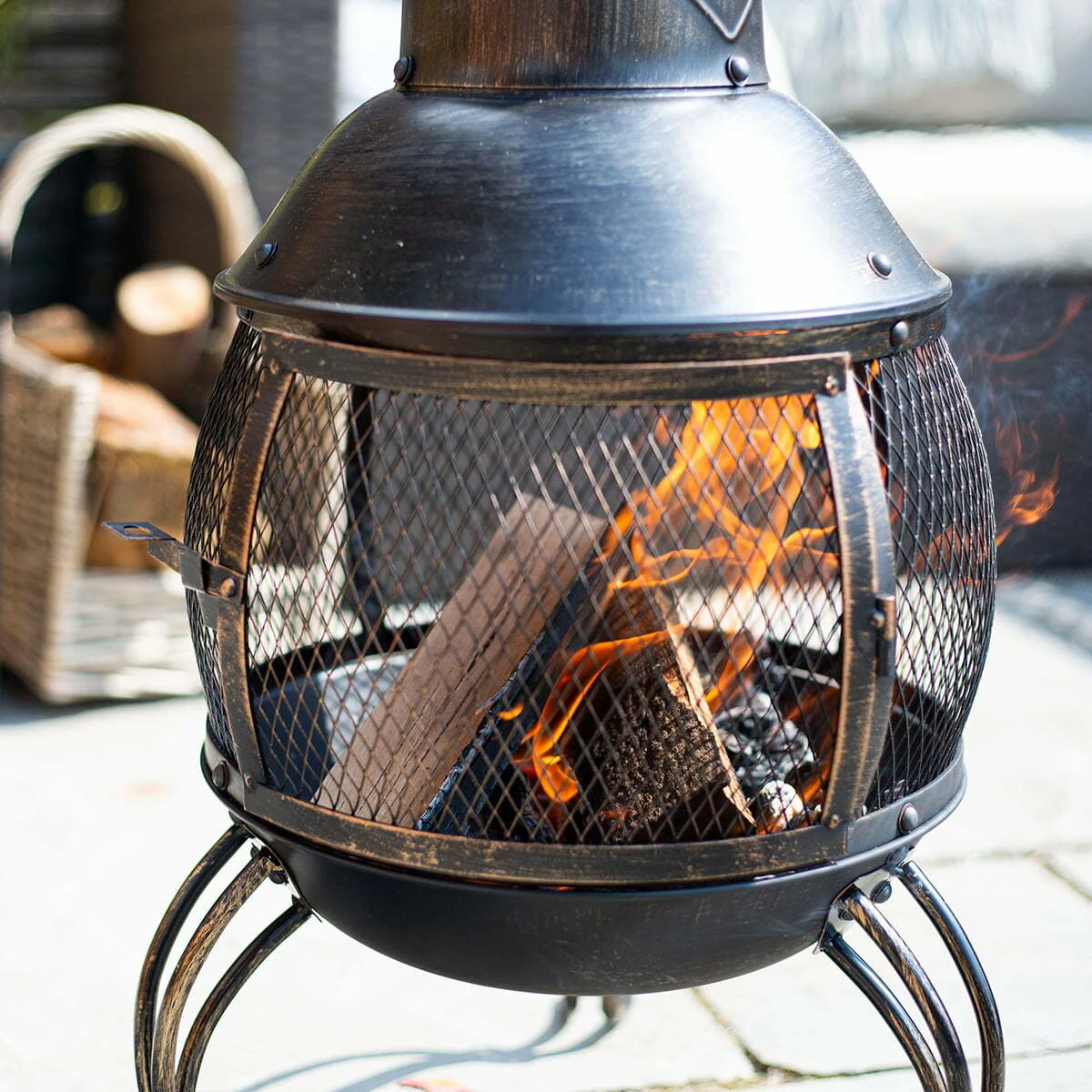 Leon Mesh Chimenea ~ Medium - Alton Garden Centre 5 Leon Mesh Chimenea ~ Medium - Alton Garden Centre - Image 3
