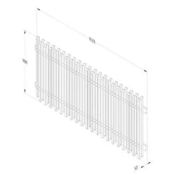 Forest - Contemporary Picket Fencing 3ft (h) X 6ft (w) - Alton Garden Centre -Konstsmidee Shop CONTPF 4 1024x1024 1
