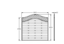 Forest - Pressure Treated Europa Prague Decorative Fence Panel 6ft - Alton Garden Centre -Konstsmidee Shop EGSP 4 1