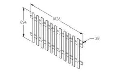 Forest - Pale Fence Panel 6ft X 3ft - Alton Garden Centre -Konstsmidee Shop FP30 4 1