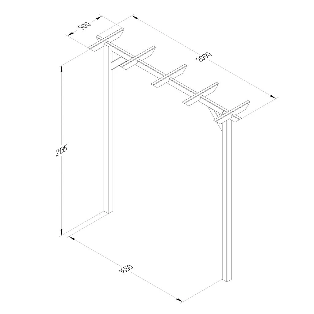 Forest - Hanbury Single Flat Top Arch - Alton Garden Centre 7 Forest - Hanbury Single Flat Top Arch - Alton Garden Centre - Image 5