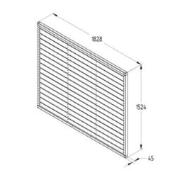 Forest - Pressure Treated Horizontal Tongue And Groove Fence Panel 6ft (1.83m X 1.83m) - Alton Garden Centre -Konstsmidee Shop HTGP5 5 1