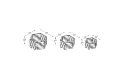 Forest - York Hexagonal Planter Set Of 3 Small - Alton Garden Centre -Konstsmidee Shop MFD84 3 1