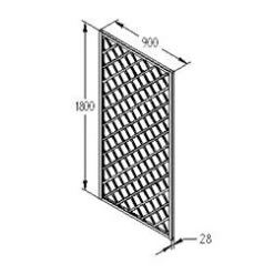 Forest - Hidcote Lattice 180 X 90cm - Alton Garden Centre -Konstsmidee Shop RFL09 6 1