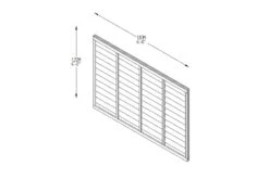 Forest - Pressure Treated Superlap Fence Panel 6ft X 4ft (1.83m X 1.22m) - Alton Garden Centre -Konstsmidee Shop TPSUPER64PTR 4 1 2