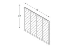 Forest - Pressure Treated Superlap Fence Panel 6ft X 6ft (1.83m X 1.83m) - Alton Garden Centre -Konstsmidee Shop TPSUPER65PTR 4 1 3