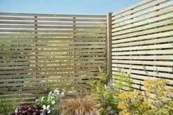 Forest - Pressure Treated Contemporary Slatted Fence Panel 5ft (1.8m X 1.5m) - Alton Garden Centre