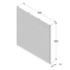 Forest - Pressure Treated Contemporary Slatted Fence Panel 6ft (1.8m X 1.8m) - Alton Garden Centre -Konstsmidee Shop VENH6 5 1
