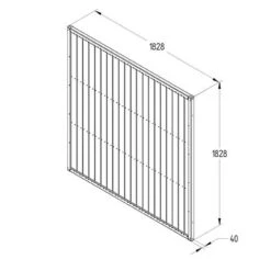 Forest - Pressure Treated Vertical Tongue And Groove Fence Panel 6ft (1.83m X 1.83m) - Alton Garden Centre -Konstsmidee Shop VTGP6 5 1
