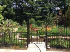 Panacea Arch Top Garden Arches With Gate - Brushed Bronze - Alton Garden Centre -Konstsmidee Shop products arch top garden arch w gate 3