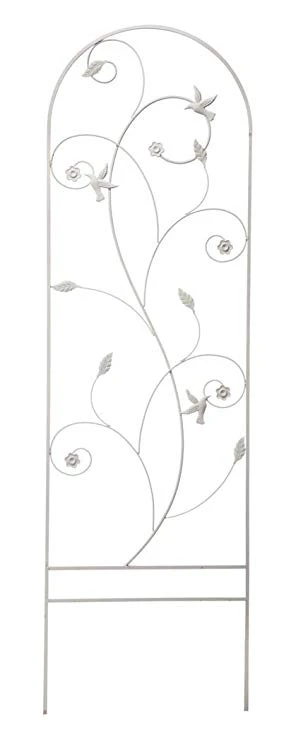 Panacea Bird & Leaf Trellis - Off White - Alton Garden Centre 3 Panacea Bird & Leaf Trellis - Off White - Alton Garden Centre