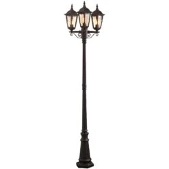 Konstsmide Firenze 7217-750 Column Light - Matt Black - Alton Garden Centre