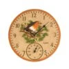 Robin Wall Clock & Thermometer 12" - Alton Garden Centre -Konstsmidee Shop products prodzoomimg10764