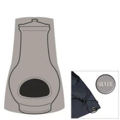 Garland Silver Medium Chimenea Cover (W1336) - Alton Garden Centre