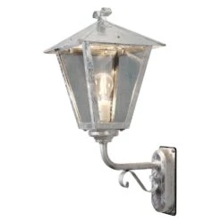 Konstsmide Benu 434-320 Up Wall Light - Galvanised - Alton Garden Centre