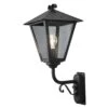 Konstsmide Benu 434-750 Up Wall Light - Matt Black - Alton Garden Centre