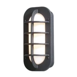 Konstsmide Loke 513-752 Wall Light - Matt Black - Alton Garden Centre